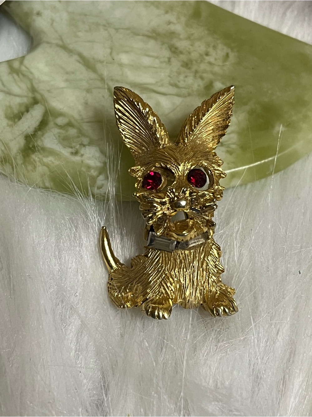 Vintage Pell Dog Brooch